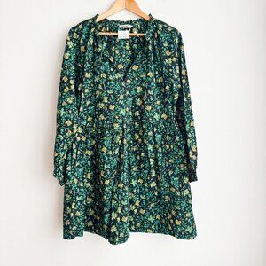 Unsubscribed Dark Moody Florals Black Green Mini Dress S